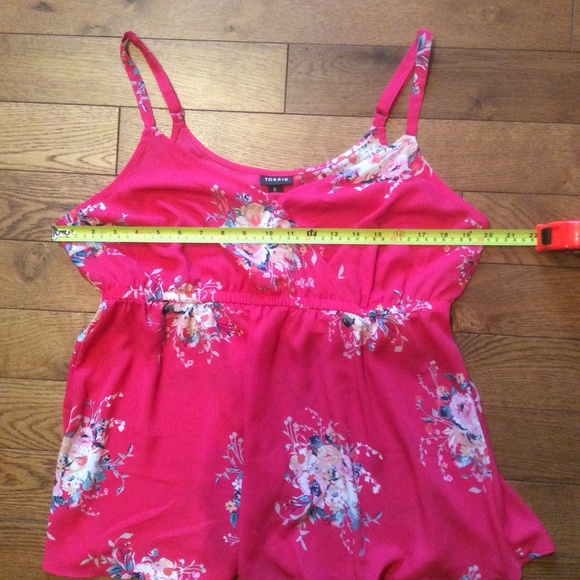 Torrid Pink Floral Blouse, Size 0 - Picture 7 of 8